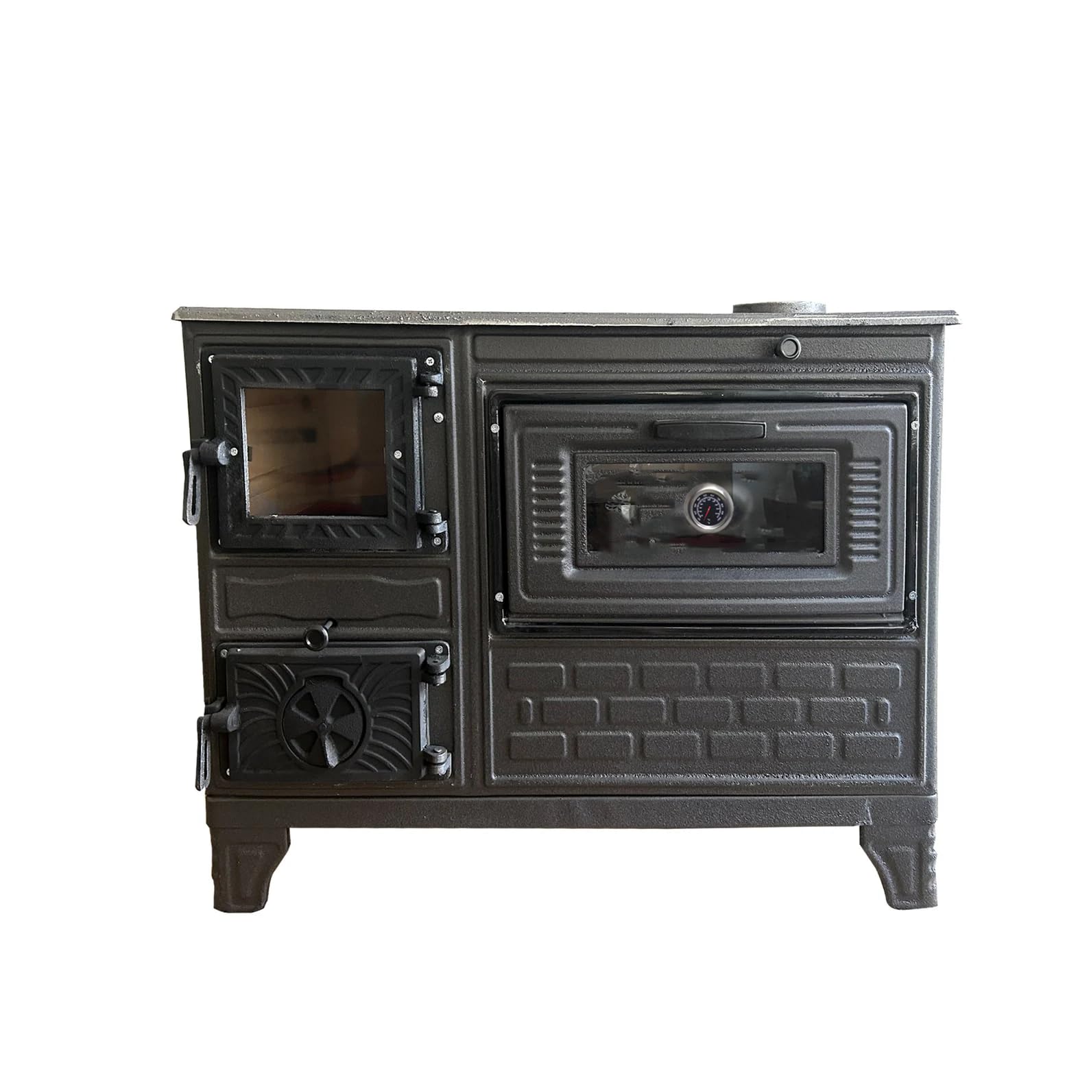 Cast Iron Stove with Oven, Durable Cast Baking Oven, Cooker Oven by Burning Wood