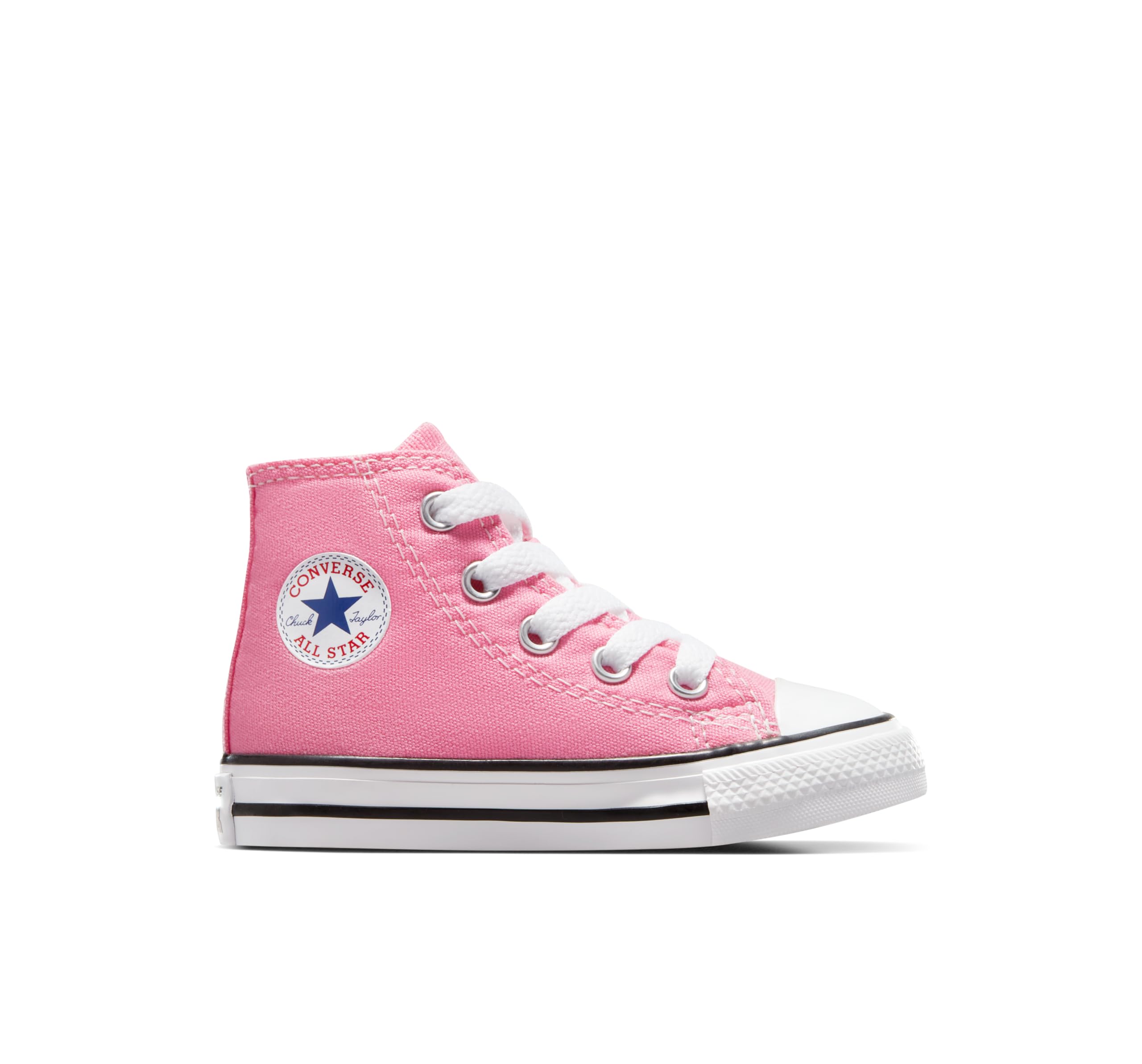 Converse Girl's Chuck Taylor All Star Core Hi Sneakers, Pink Rose Electric, 2 UK