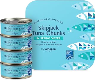 by Amazon MSC Skipjack Tuna Chunks in Spring Water, 4x145g