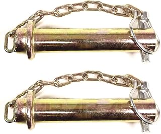 Pair Top Link Pin & Linch on Chain Linkage Replacement for Massey David Brown Cat 2 Tractor