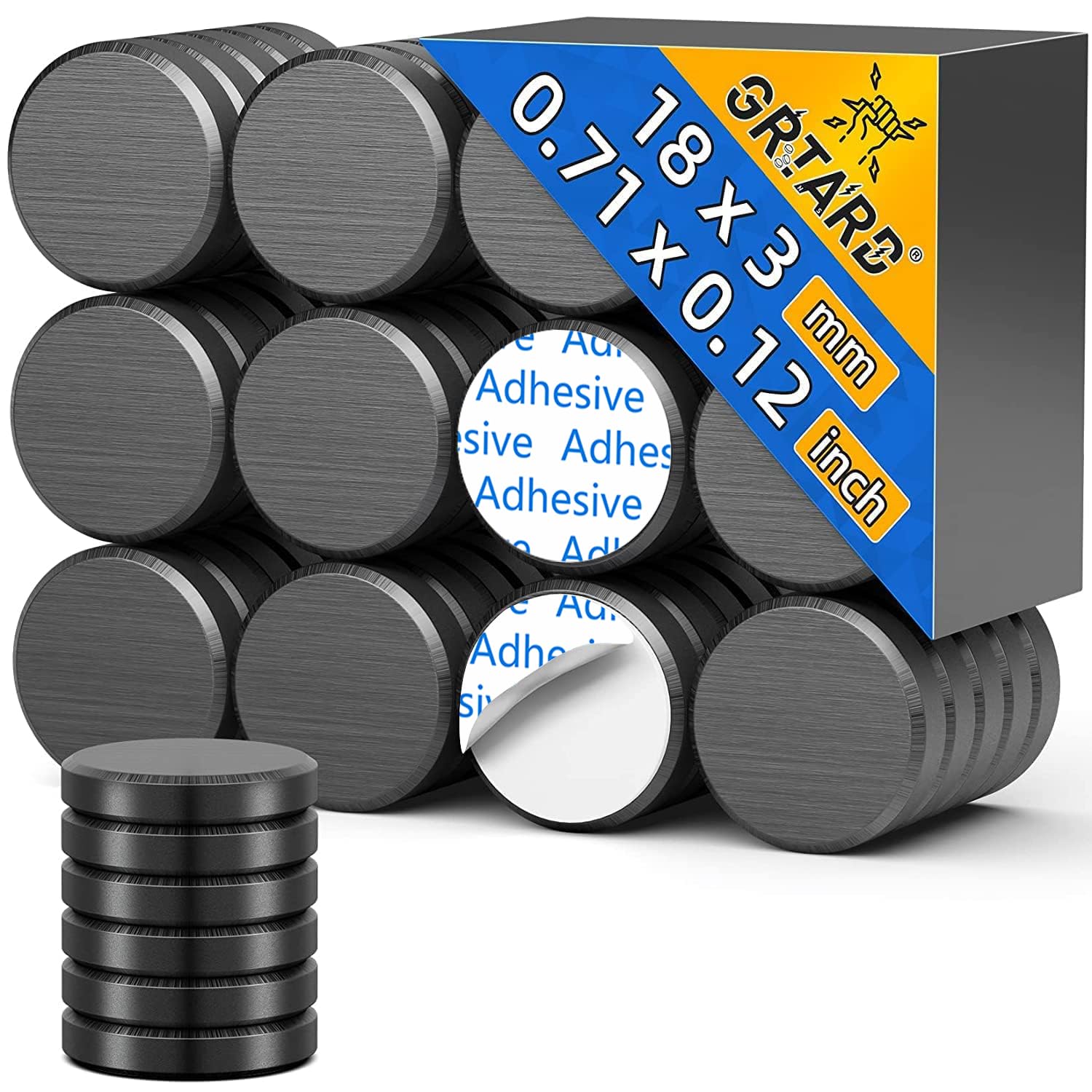 Grtard Ceramic Magnets For Crafts,20 Pack, 18 mm x 3 mm