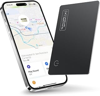 Wallet Tracker Card, Compatible with Apple Find My iOS only, Smart Tracking Card Finder, Item Locator for Luggage, Wallet, Backpack, 1 Pack
