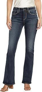 Silver Jeans Co. Women's Suki Mid Rise Curvy Fit Bootcut Jeans