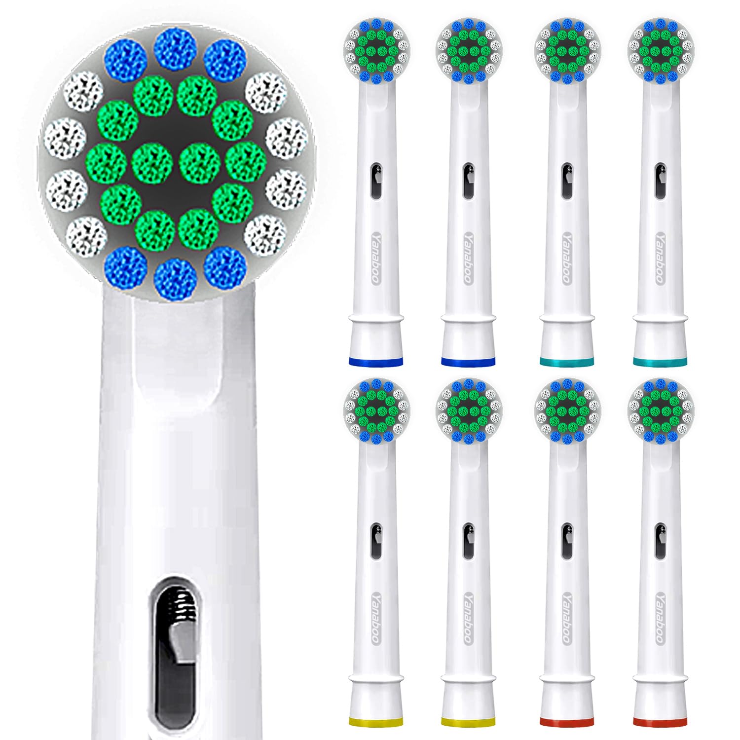 Oral B Compatible Toothbrush Head, Yanaboo Replacement Brush Heads for Most Brau