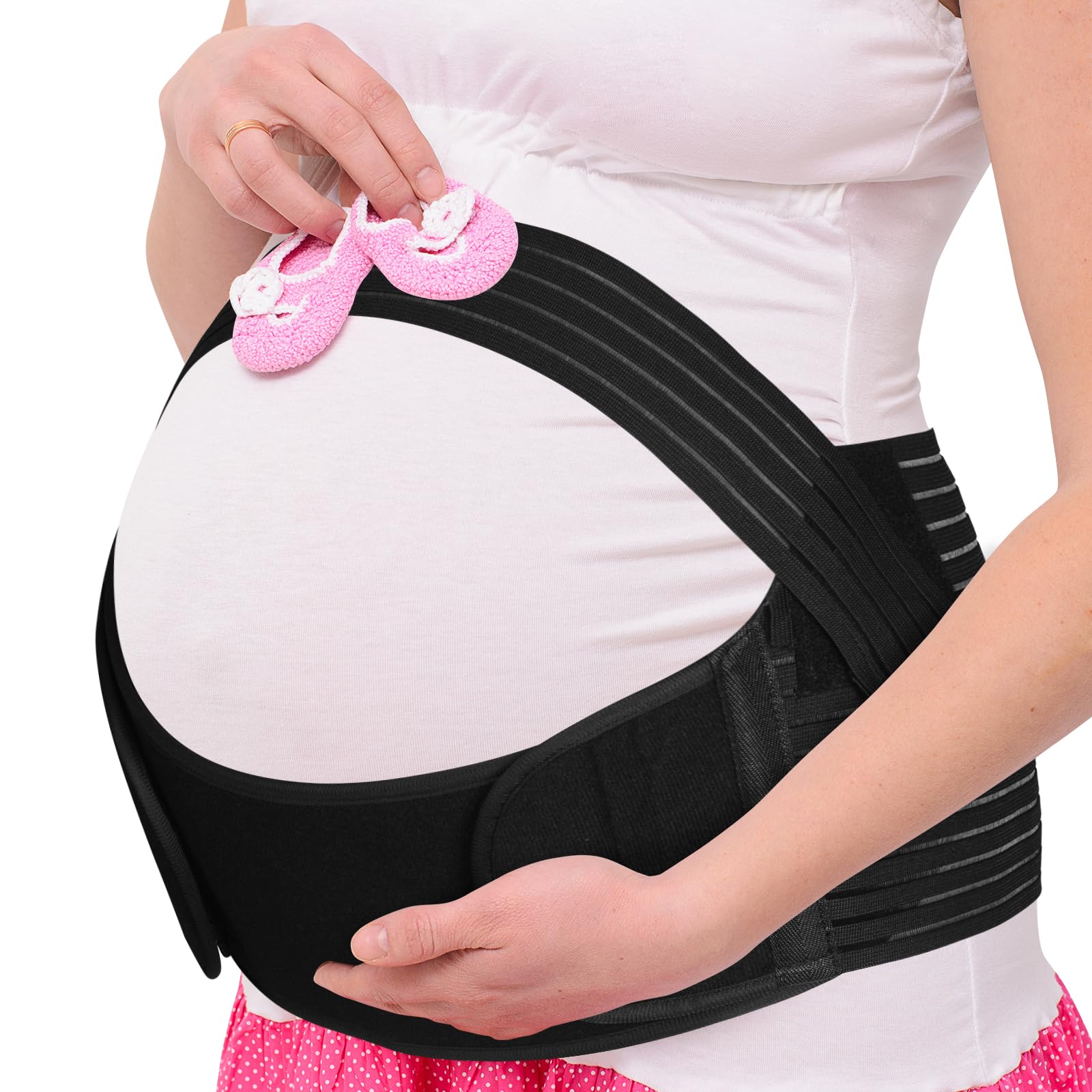 AUYAO Pregnancy Belly Band Maternity Belt Abdominal Binder Maternity Belt, Elast