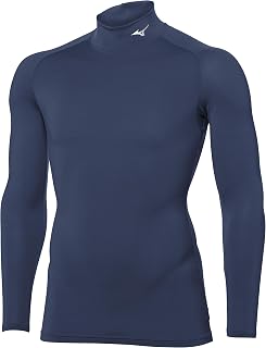 Mizuno コンプレッションドライアクセルバイオギアシャツ ハイネック長袖 吸汗速乾 ストレッチ 紫外線カット Abbigliamento da Allenamento Uomo