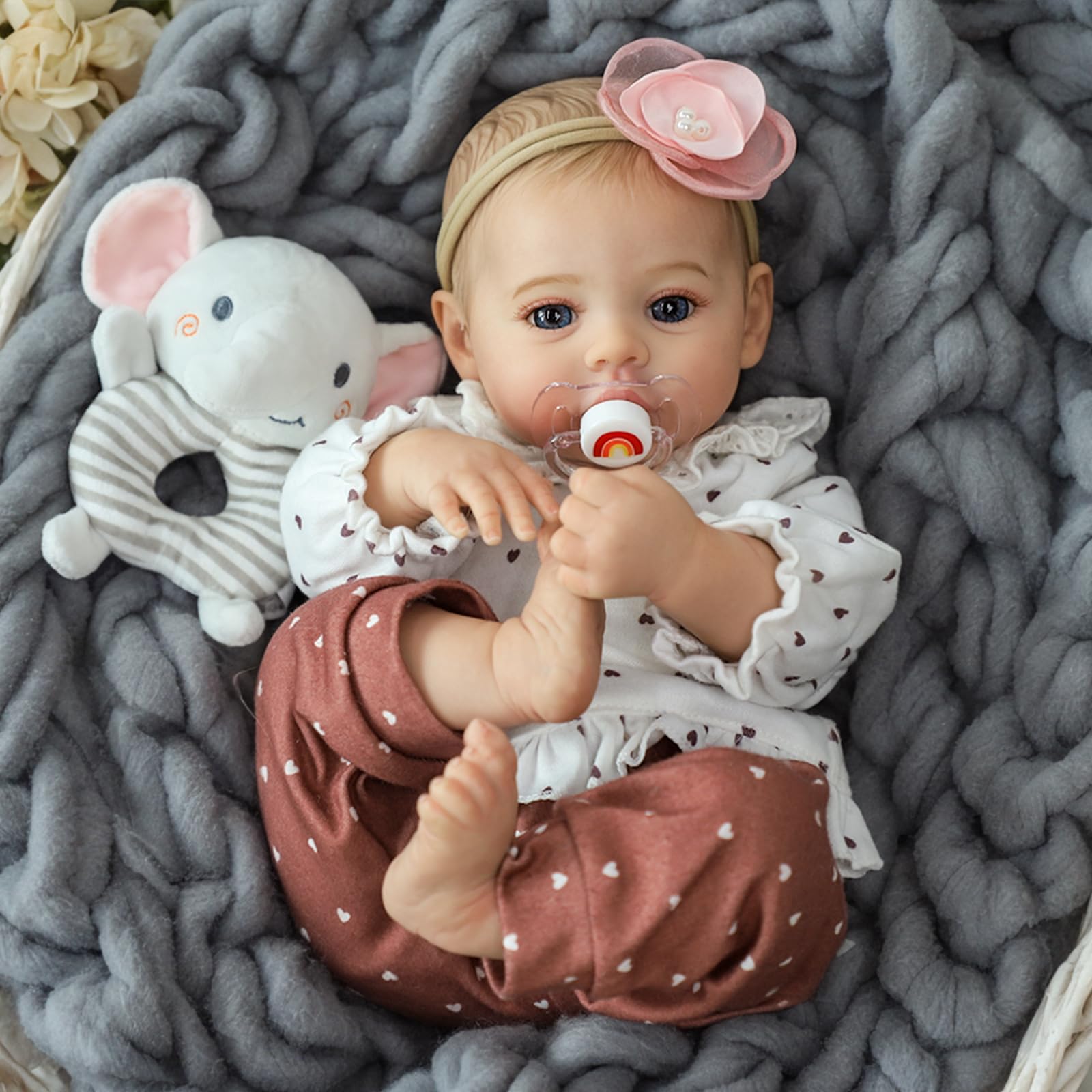 KSBD Reborn Baby Dolls - 18 Inch Realistic Baby Doll Girl, Real Life Baby Dolls 