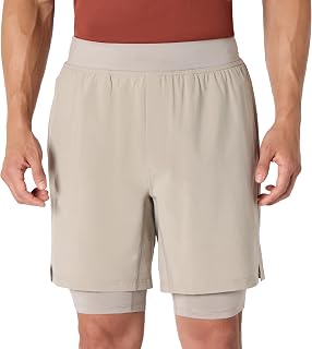 Amazon Essentials Men's Athletic Running Training Shorts, Performance Stretch Woven Workout Shorts, 7" Inseam
