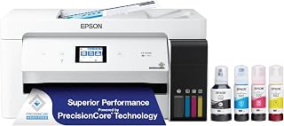 Epson EcoTank ET-15000 Wireless All-in-One Wide-Format Supertank Printer | Cartridge-free print, scan, copy, fax; up to 17 ppm, 13 x 19 in., Ethernet; ideal for home and small offices