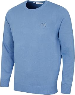 Calvin Klein 2026 Men's Crew Neck Soft Cotton Sweater Breathable