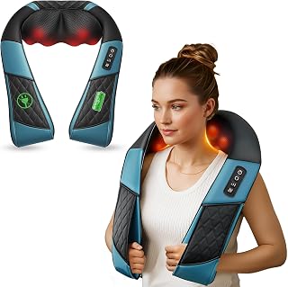 COMFIER Cordless Shiatsu Neck & Shoulder Massager with Heat