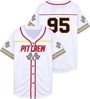 Mens Racing Jersey Button Down Graphic Pit Crew Shirts Car Racing T-Shirt | Men Motorcycle Outerwear Streetwear