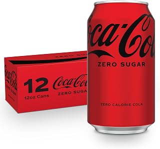 Coca-Cola Zero Sugar Soda Soft Drink Fridge Pack Cans, 12 fl oz, 12 Pack | Carbonated cola soda pop with zero calories
