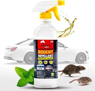 Rodent Repellent for Car Engines – Peppermint Oil Spray, 16 oz – Mouse &amp; Rat Deterrent for Vehicle Engines, RVs, Trucks, Boats &amp; ATVs – Plant-Based, Extra-Strength Formula