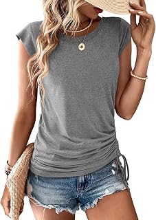 Top estivi da donna con maniche ad aletta T-shirt girocollo Casual Abiti alla moda primaverili Abiti alla moda carino 2026