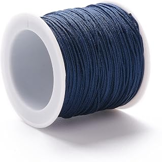 100 Yards 0.8mm Nylon Beading Thread Chinese Knotting Rope Rattail Macrame Cord Beading Thread for Jewelry Making Friendship Bracelets DIY Craft Supplies