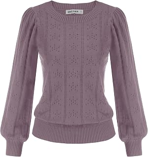 GRACE KARIN CL834 Women's Knitted Jumper, Casual Pullover, Fashion, Long-Sleeve Sweat Shirt