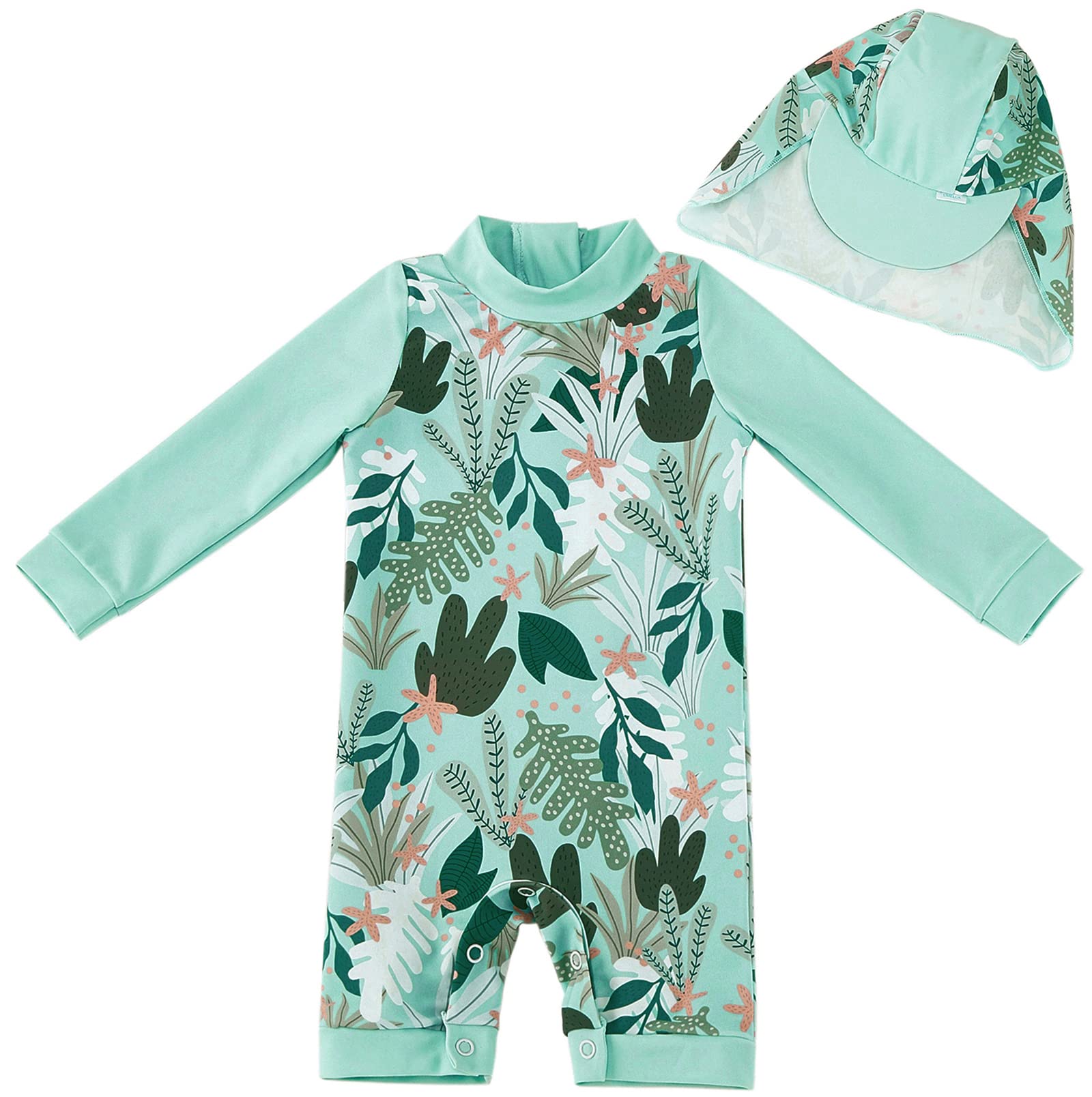UMELOK - One Piece Swimsuit Set with Sun Protection UPF50+