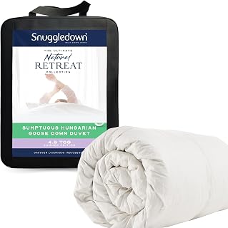 Snuggledown Hungarian Goose Down Single Duvet 4.5 Tog - Lightweight Summer Quilt with Ethically Sourced 80:20 Blend | UK-Made, 300tc Cotton Cover, Box Stitch, Washable (135 × 200cm)