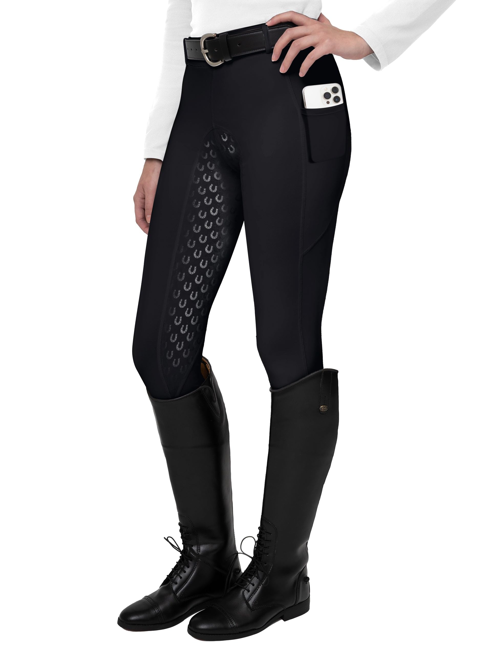 FitsT4 Sports Women's Full Seat Riding Tights Silicon Equestrian Breeches | Hors