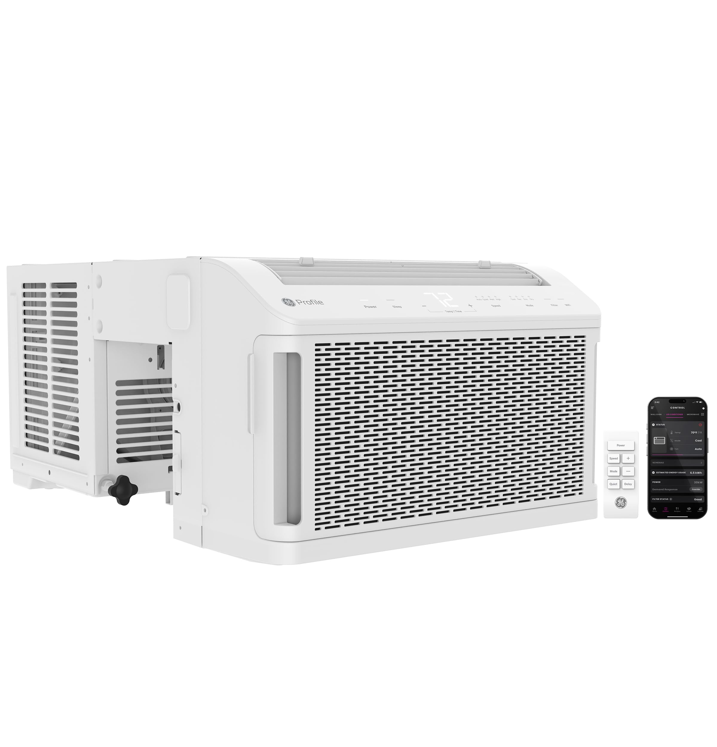 GE Profile ClearView Inverter Window Air Conditioner Unit, 10,300 BTU, U-Shaped 