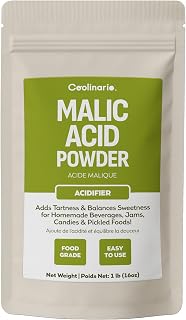 Coolinario Malic Acid Food Grade Powder (1 LB) Sour Powder | Flavor Enhancer for Beverages, Jams, Candy & Pickled Foods, Adds Tartness & Balances Sweetness