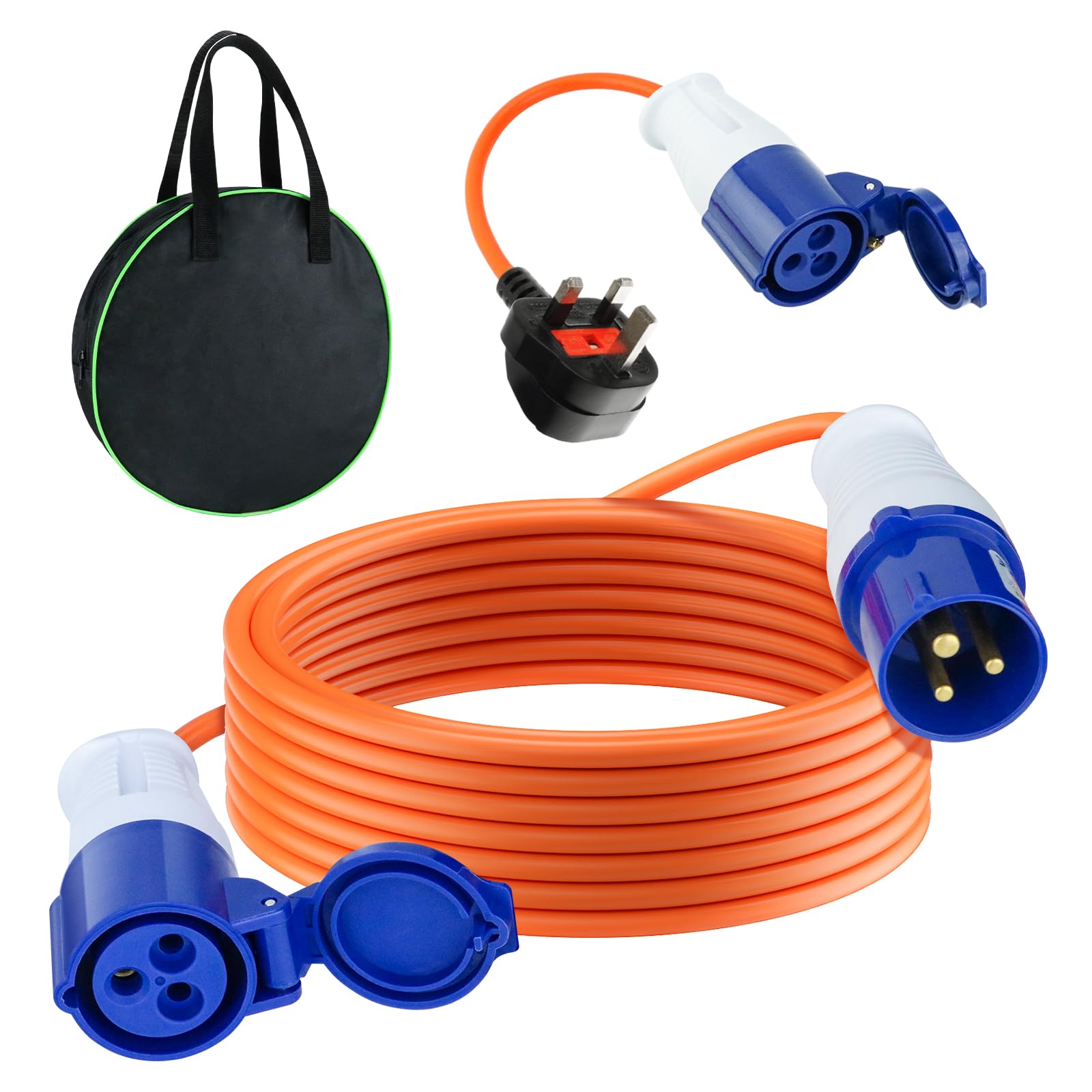 Caravan Electric Hook Up Cable for Camping, 10M Extension Lead with Caravan Main