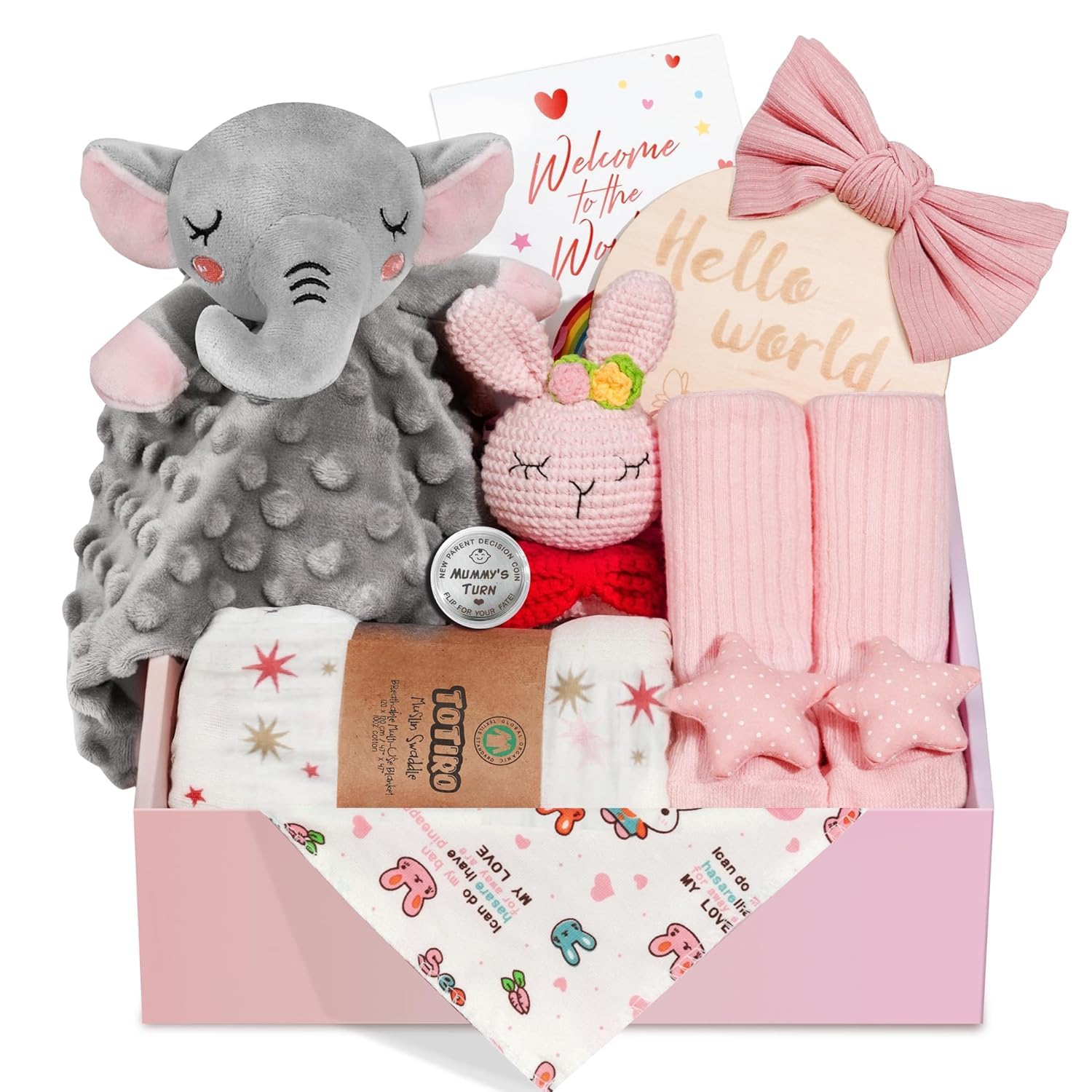 Baby Girl Gifts with Newborn Essentials, Baby Gift Basket for Baby Shower | Newb