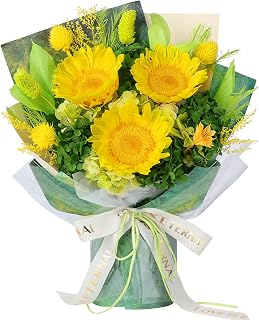 Forever Flowers for Delivery, Green Sunflowers Bouquet, Gifts for Women Mom