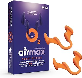 Airmax Nasal Dilator | Powerful Effective Anti Snoring Nasal Dilator | 76% More Air for Better Breathing & Sleep | 2x Medium | Reusable