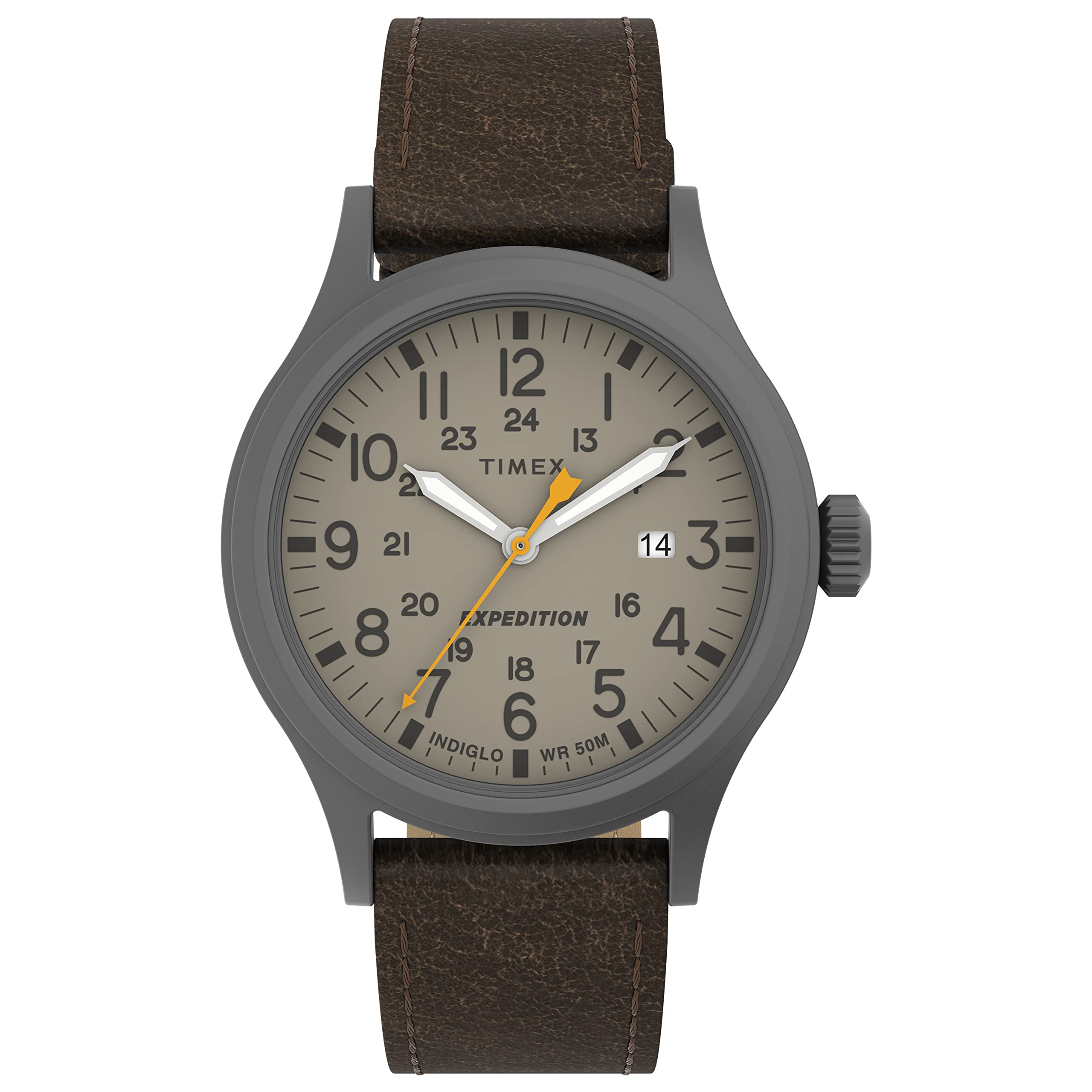 Timex Expedition Scout Men's Watch with Nylon Strap, Dark Brown/Gunmetal/Khaki, 
