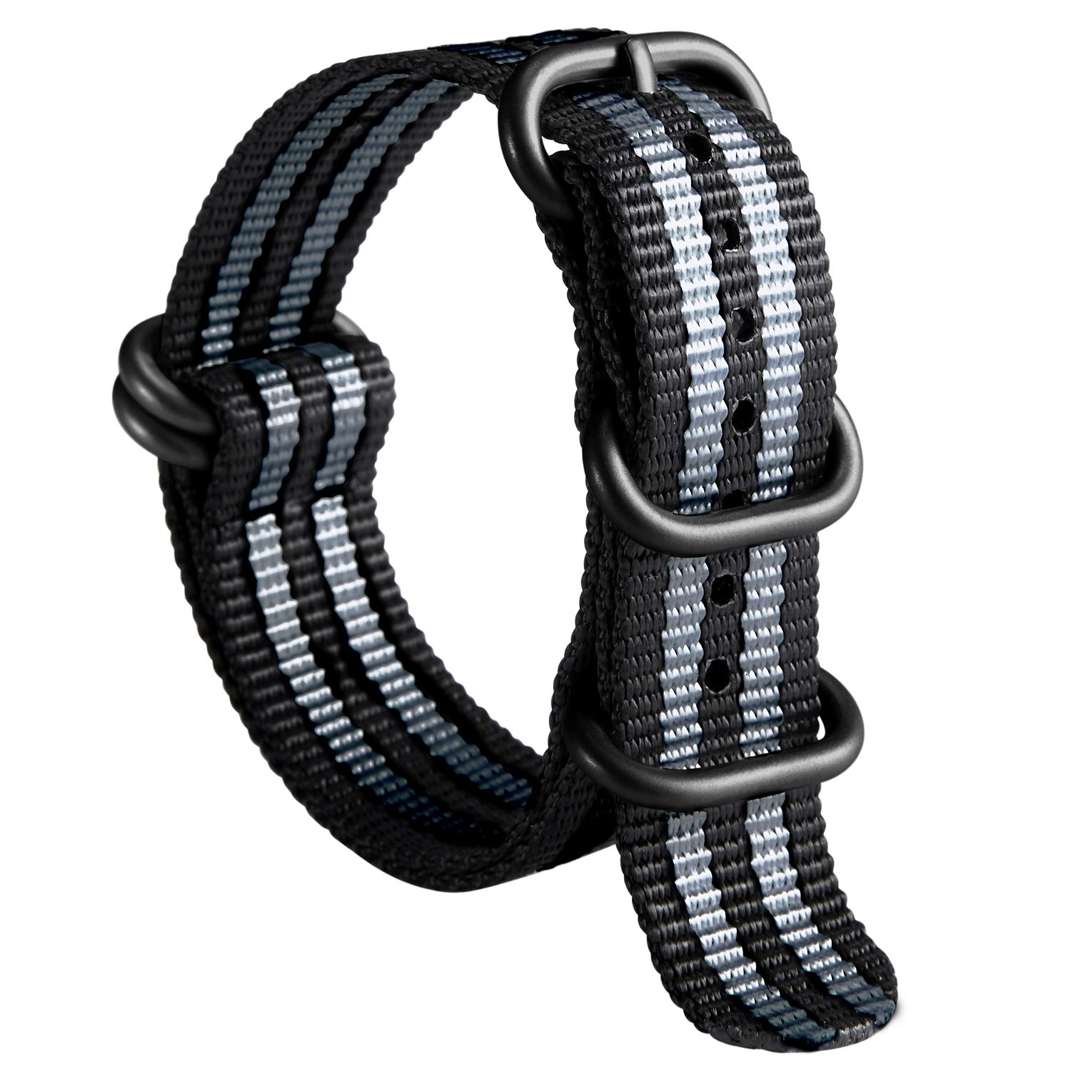 BINLUN Nylon Watch Strap 18/19/20/21/22/23/24mm Premium Ballistic Multicolor Wat