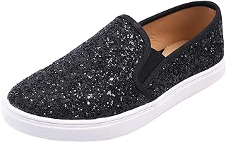Feversole Women's Fashion Slip-On Sneaker Casual Flat Loafers, Fashion Slip-on Sneakers for Women Casual Flat Loafers