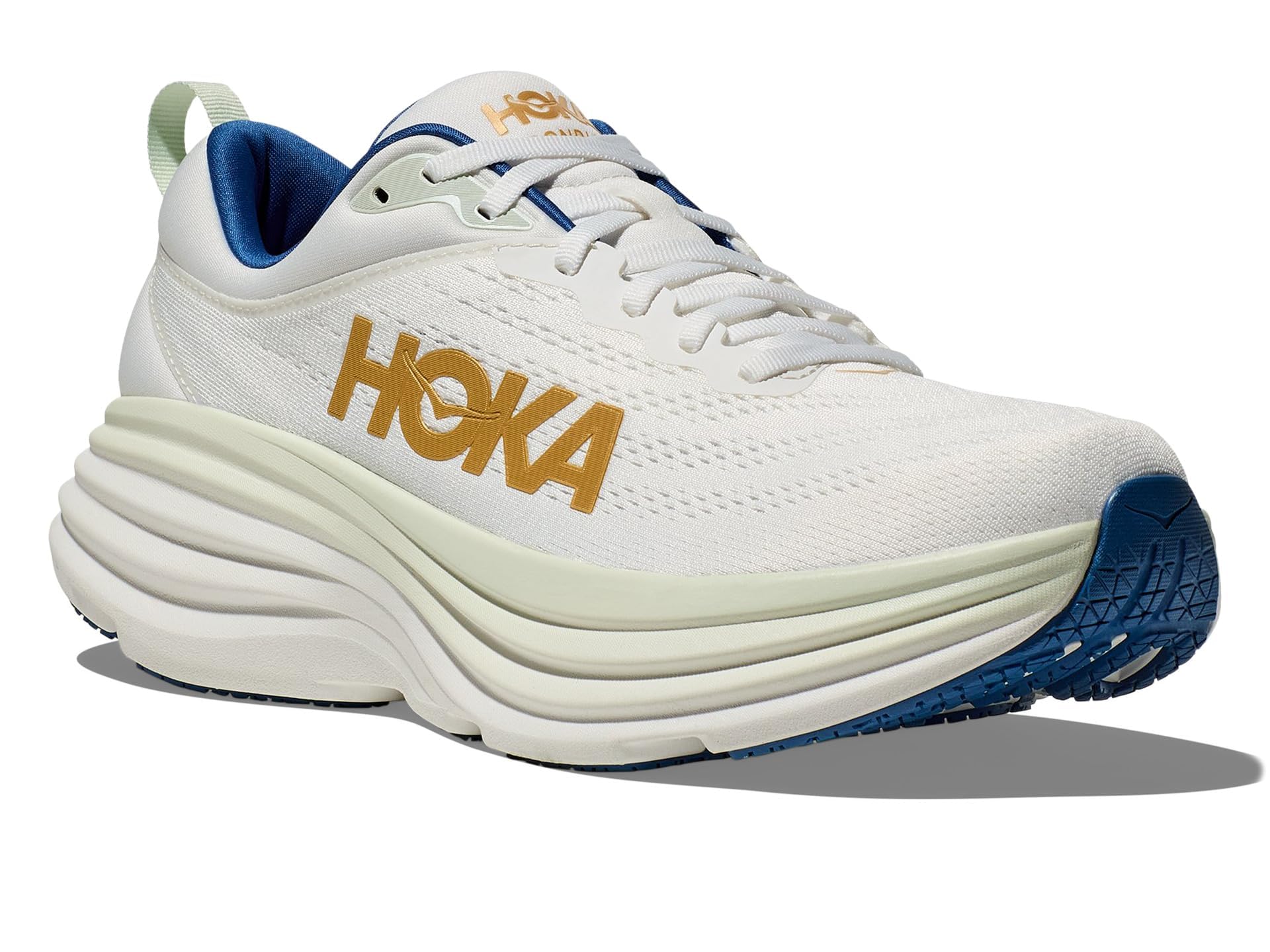 HOKA Bondi 8 Shoes Code 1123202-FTG, White Gold Blue, 42 2/3 EU