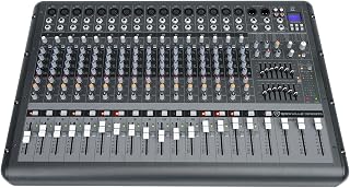 Rockville RPM1870 18 Channel 6000W Powered Mixer with USB, 16 XDR2 Mic Pres | 24-Bit Effects, Bluetooth, 7-Band EQ, 48V Phantom Power, 750W x2 RMS at 4 Ohm, Aux Send/Return, USB Recording
