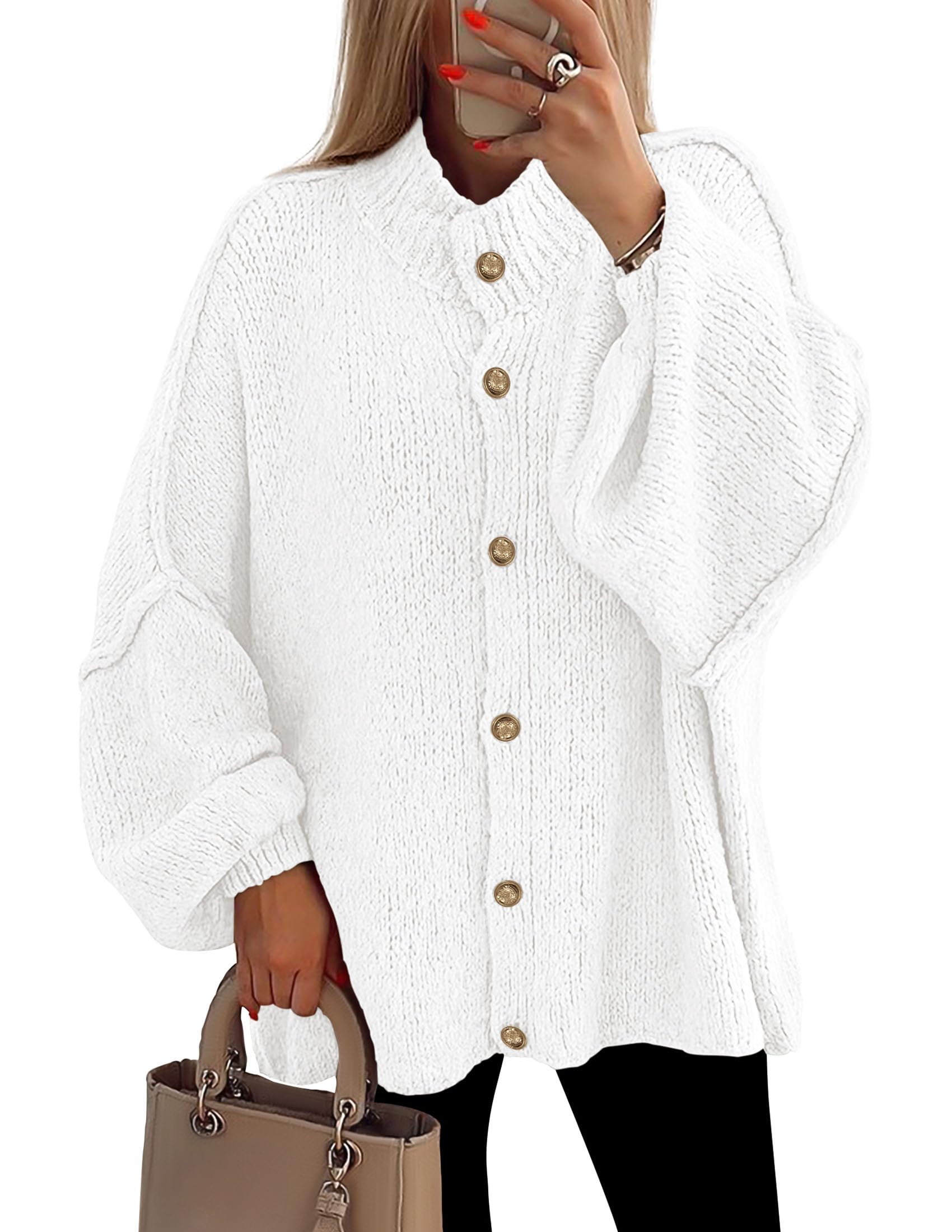 PRETTYGARDEN Women's Oversized Chunky Cardigan Sweaters