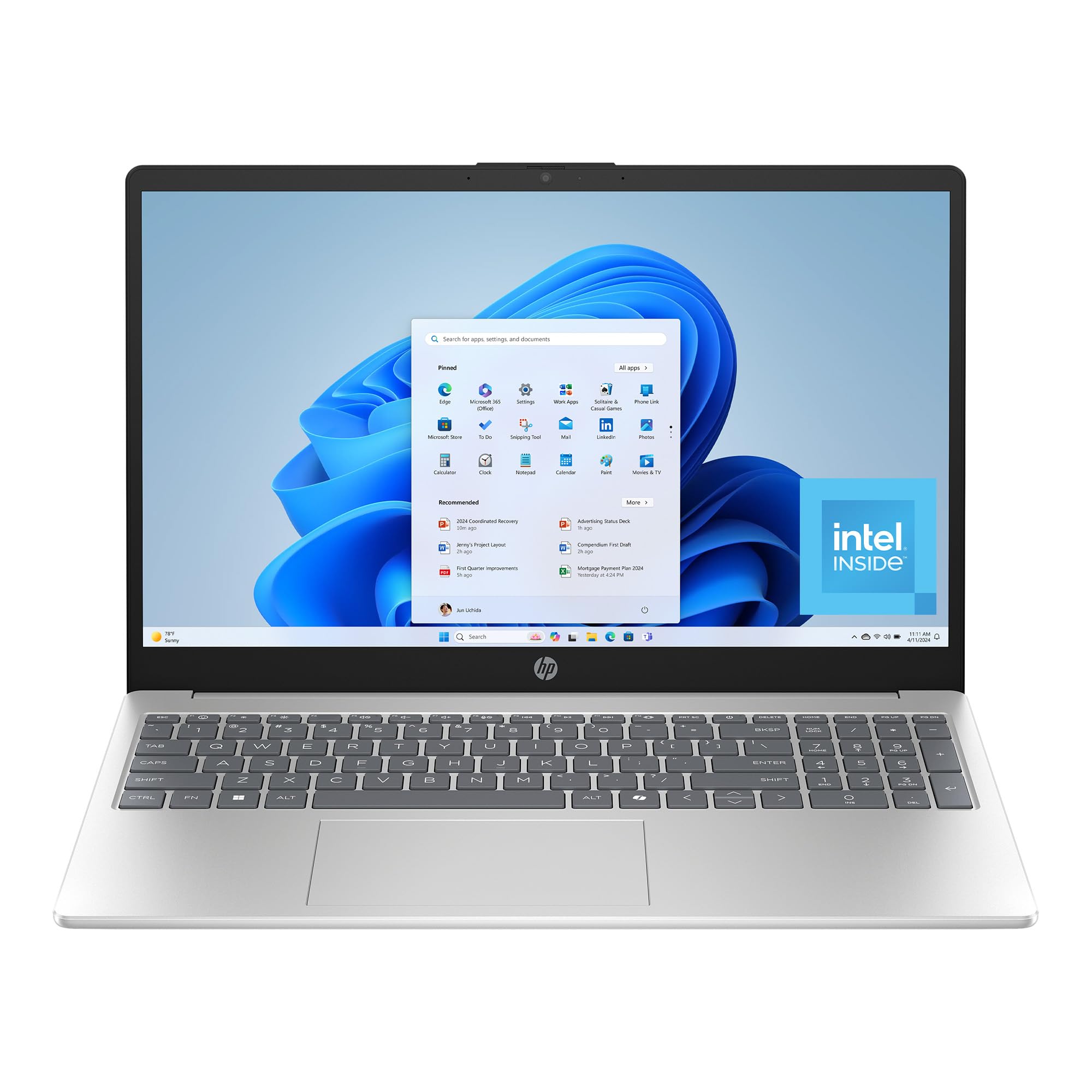 HP 15.6 inch Laptop, Intel Processor N100, Intel UHD Graphics, 4 GB RAM, 128 GB 