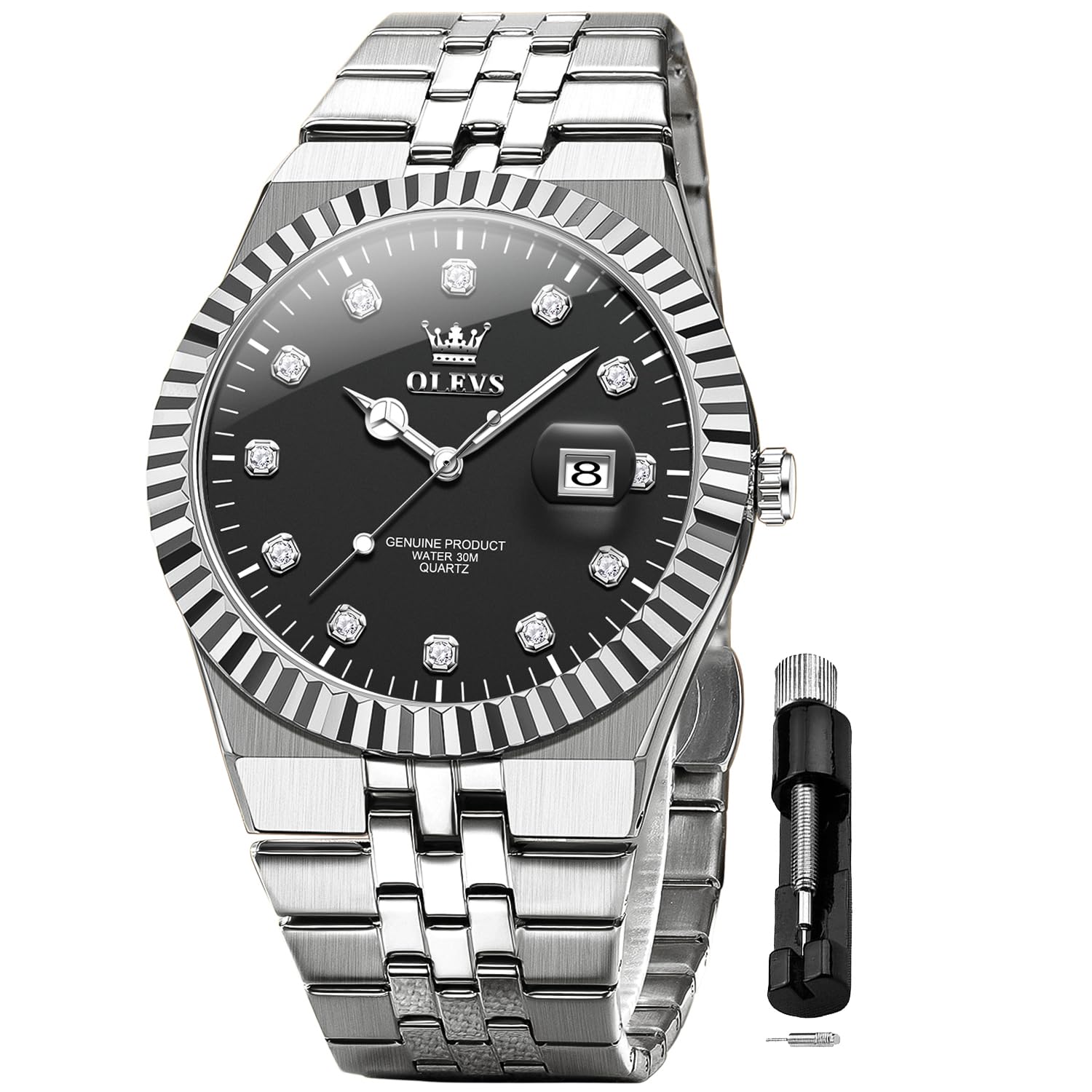 OLEVS Men's Chronograph Waterproof Luminous Calendar Wrist Watch