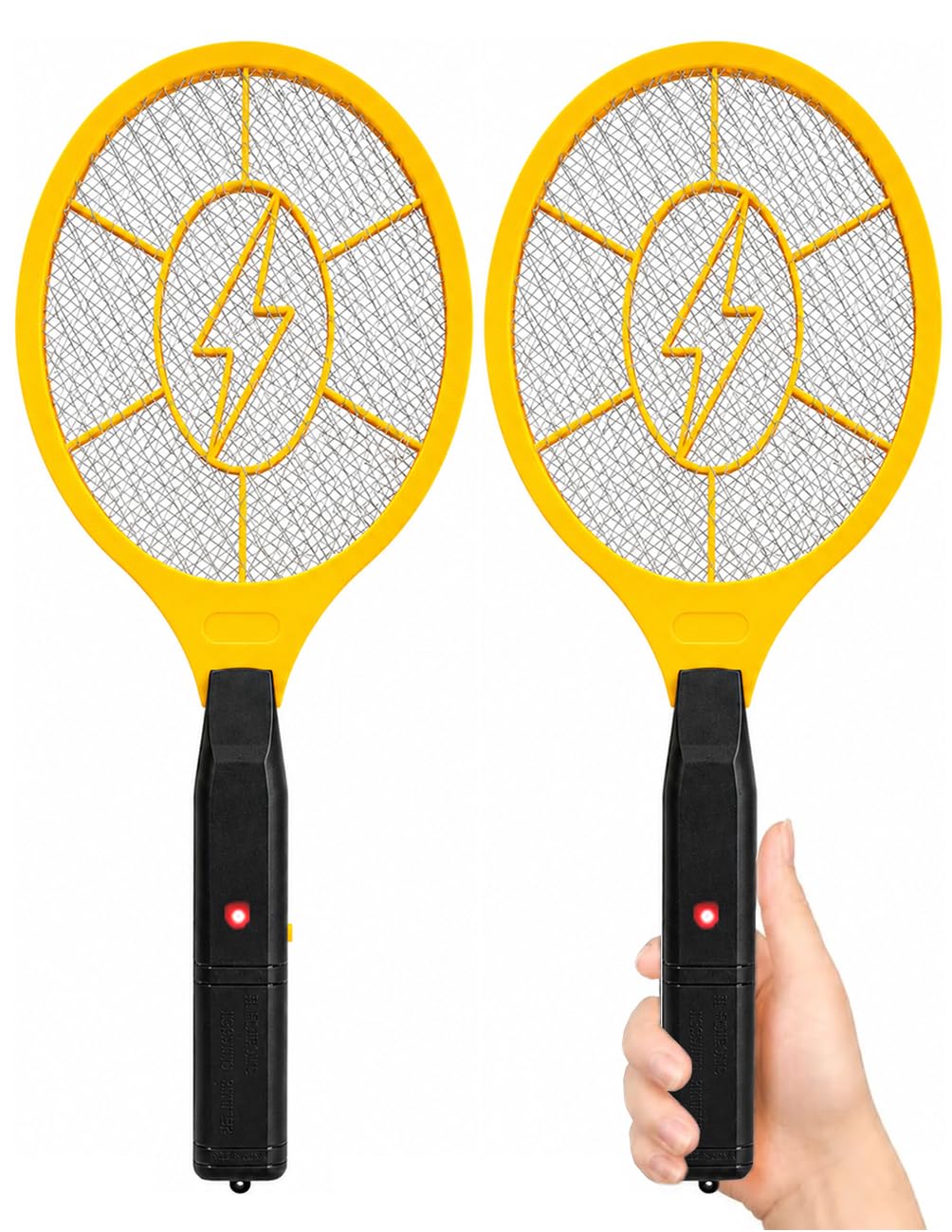 2 Pack Electric Fly Swatter, Bug Zapper Racket for Indoor Pest Control | High Vo