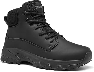 SHULOOK Non Slip Work Boots for Women Slip-Resistant Shoes Waterproof Food Service Chef Kitchen Restaurant Working Casual Comfortable Ankle Boot Outdoor Walking Booties Sneakers