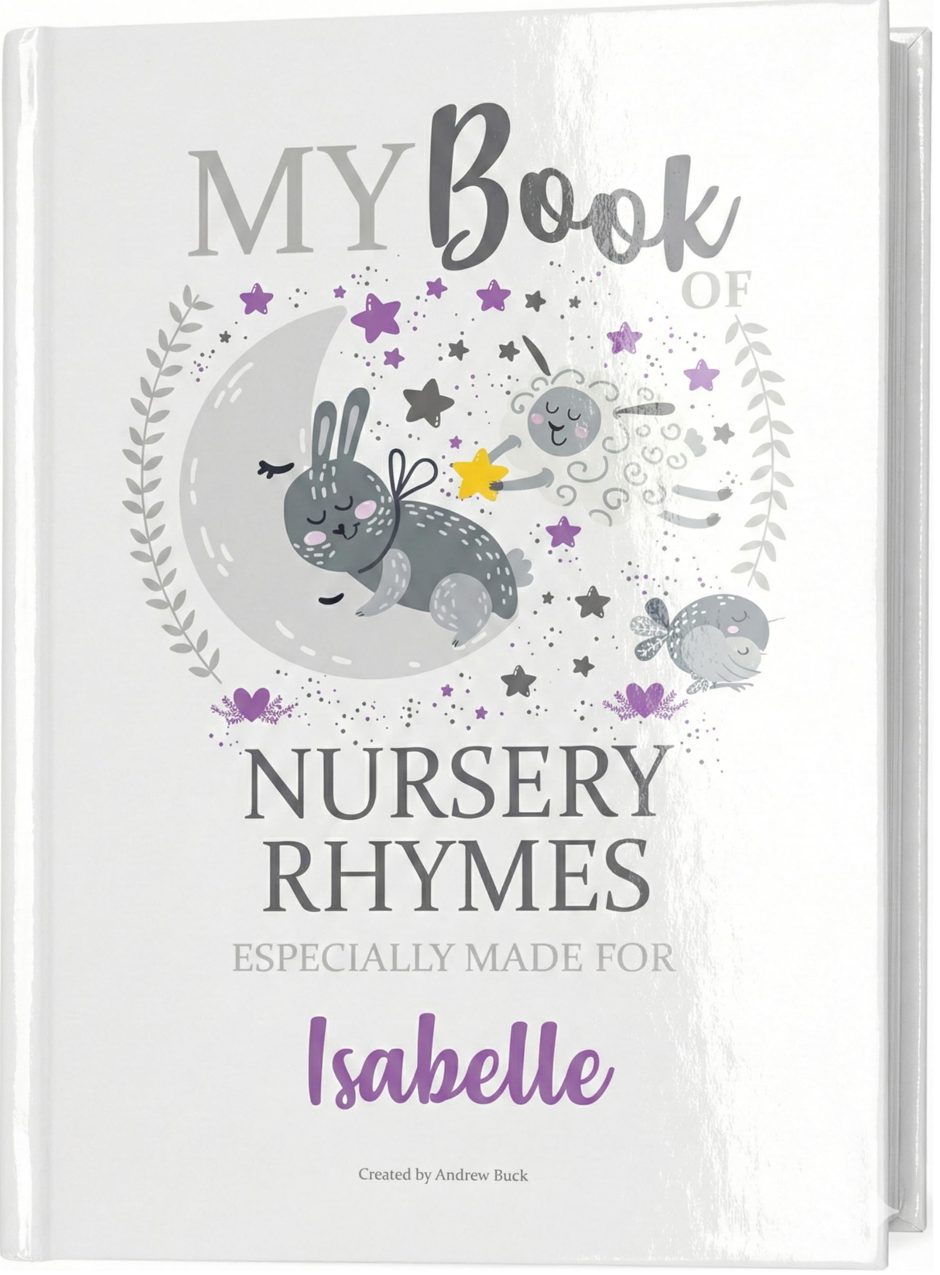 Nursery Rhymes Book Personalised for Baby Boys Girls Aged 0-4 Years. Customised 