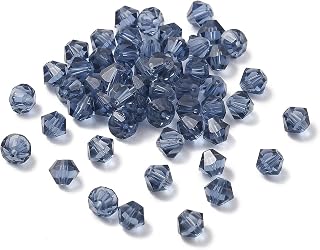 50pcs 8mm Faceted K9 Bicone Crystal Beads AAA Grade Austrian Crystal Beads Loose Beads for Jewelry Making Necklace Bracelet Earrings Hole:0.9-1mm