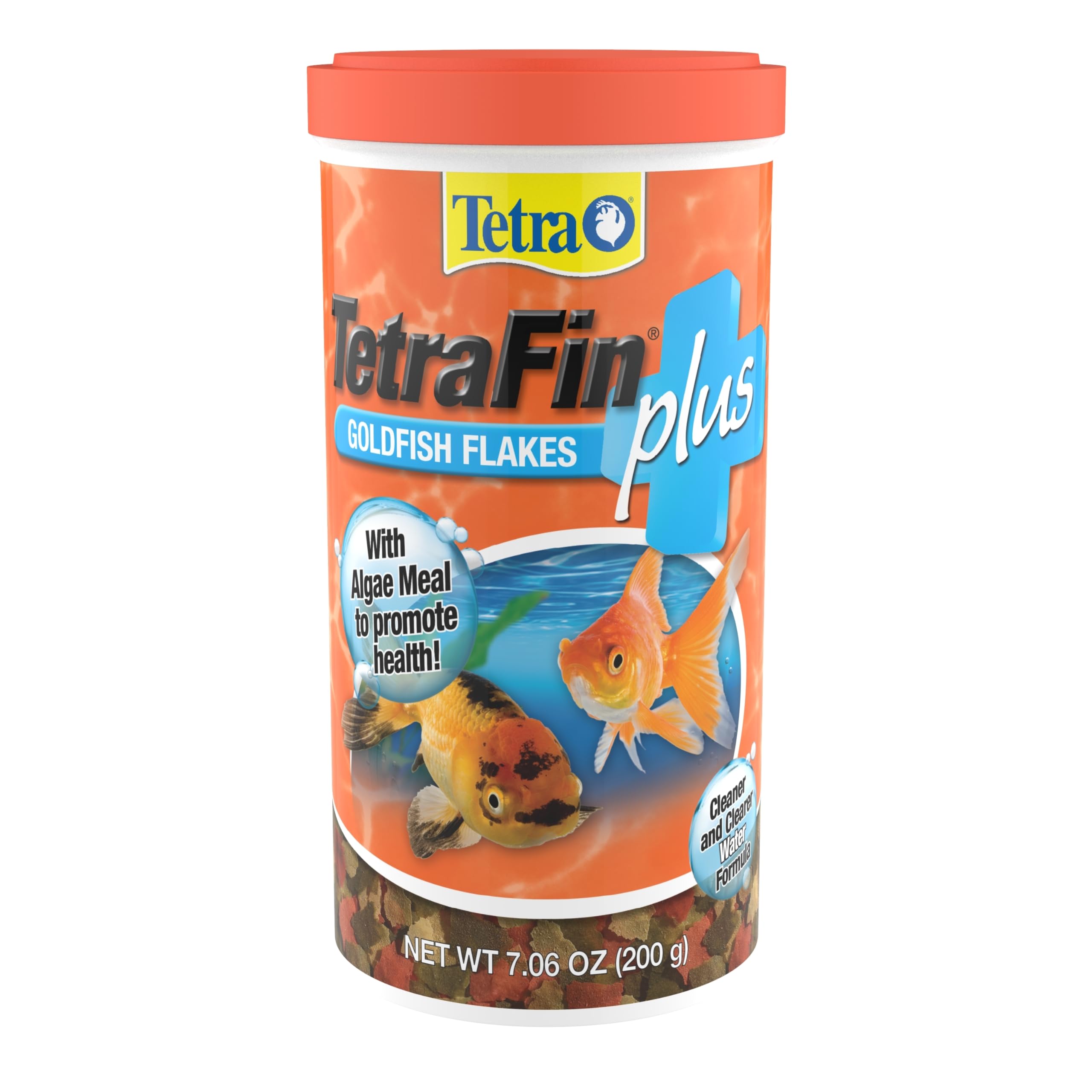 Tetra TetraFin Plus Goldfish Flakes Fish Food with Algae, 7.06 oz | Added Algae 
