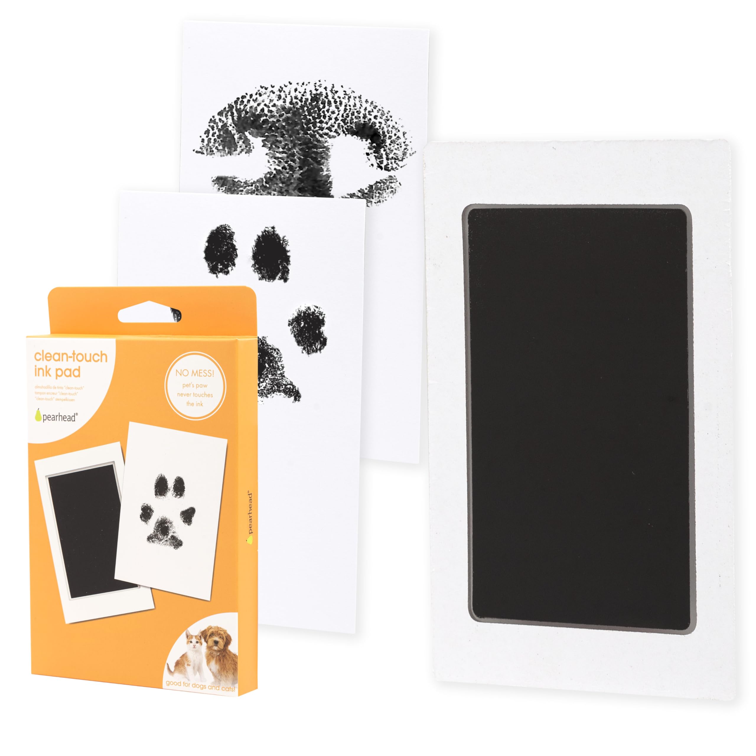 Pearhead Paw Print Clean Touch Ink Pad Kit for Dogs and Cats, Small/Medium | Pet