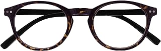 OPULIZE Zen Reading Glasses Dark Brown Tortoise Small Men Women Hinges Spring R24-2 +2.50