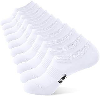 BUDERMMY No Show Socks Womens Low Cut Non Slip Athletic Cotton Invisible Women Sock 5 Pairs