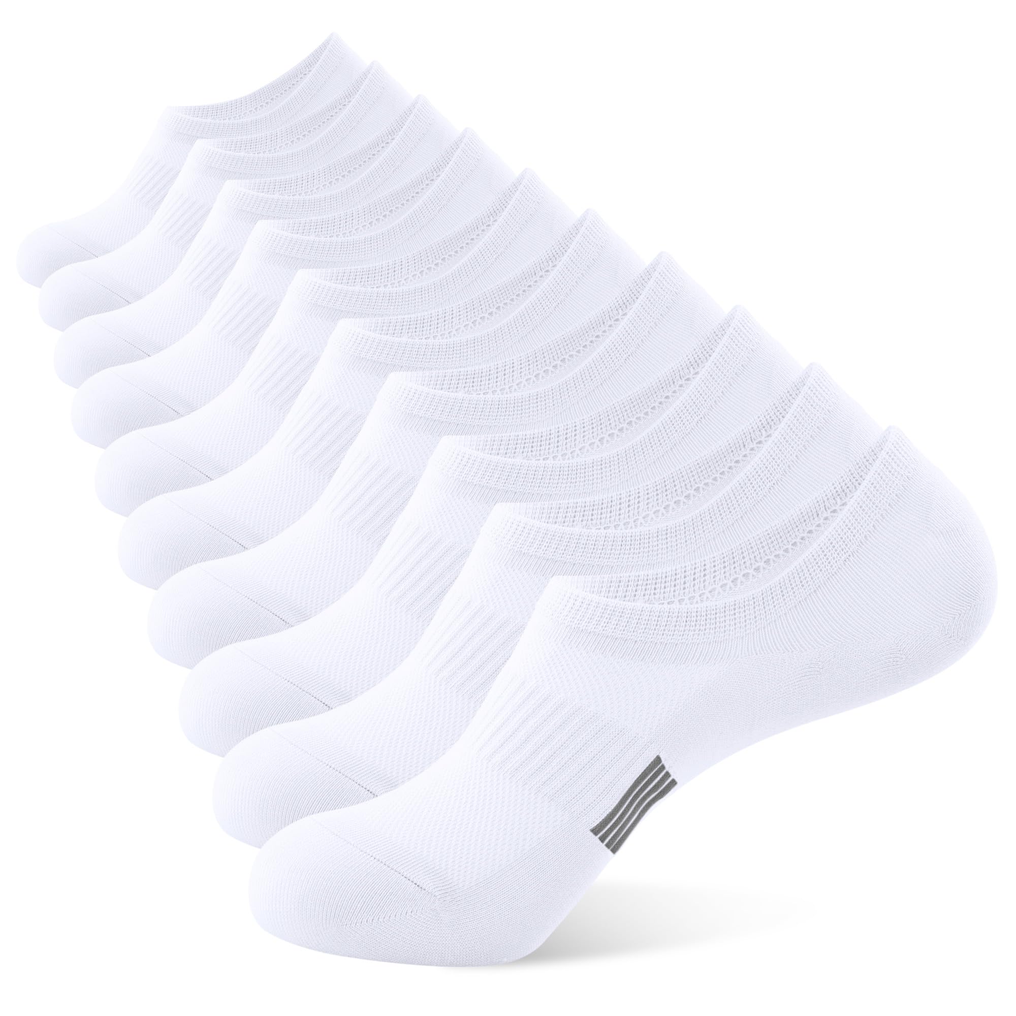 BUDERMMY No Show Socks Womens Low Cut Non Slip Athletic Cotton Invisible Women S