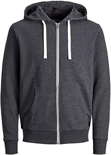 JACK & JONES Zip Hoodie Plain Zip Hoodie