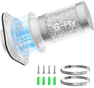 Hon&Guan Magnetic Dryer Vent Connector DV180, Raised Anti-Disconnect Ring