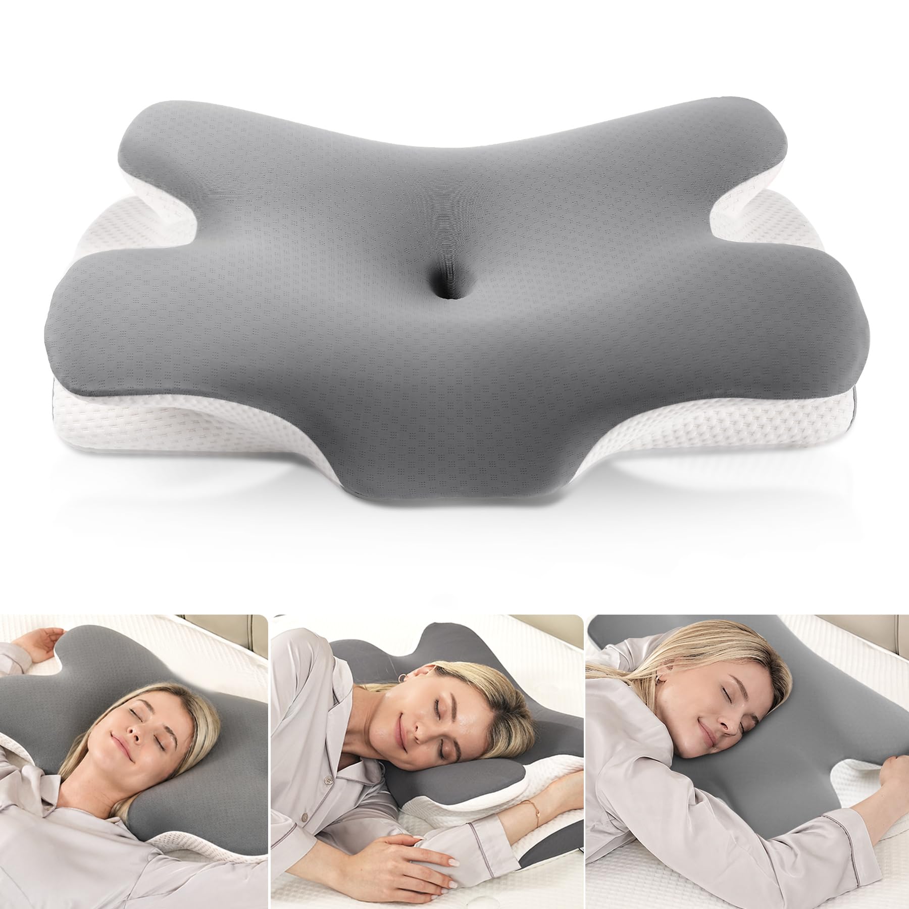 MULISOFT Memory Foam Pillow, Cervical Pillow, Neck Pillow, Ergonomic Pillow | Er